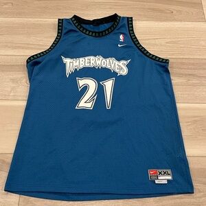 Vintage Nike Minnesota Timberwolves Kevin Garnett Jersey NBA Y2K Sz XXL